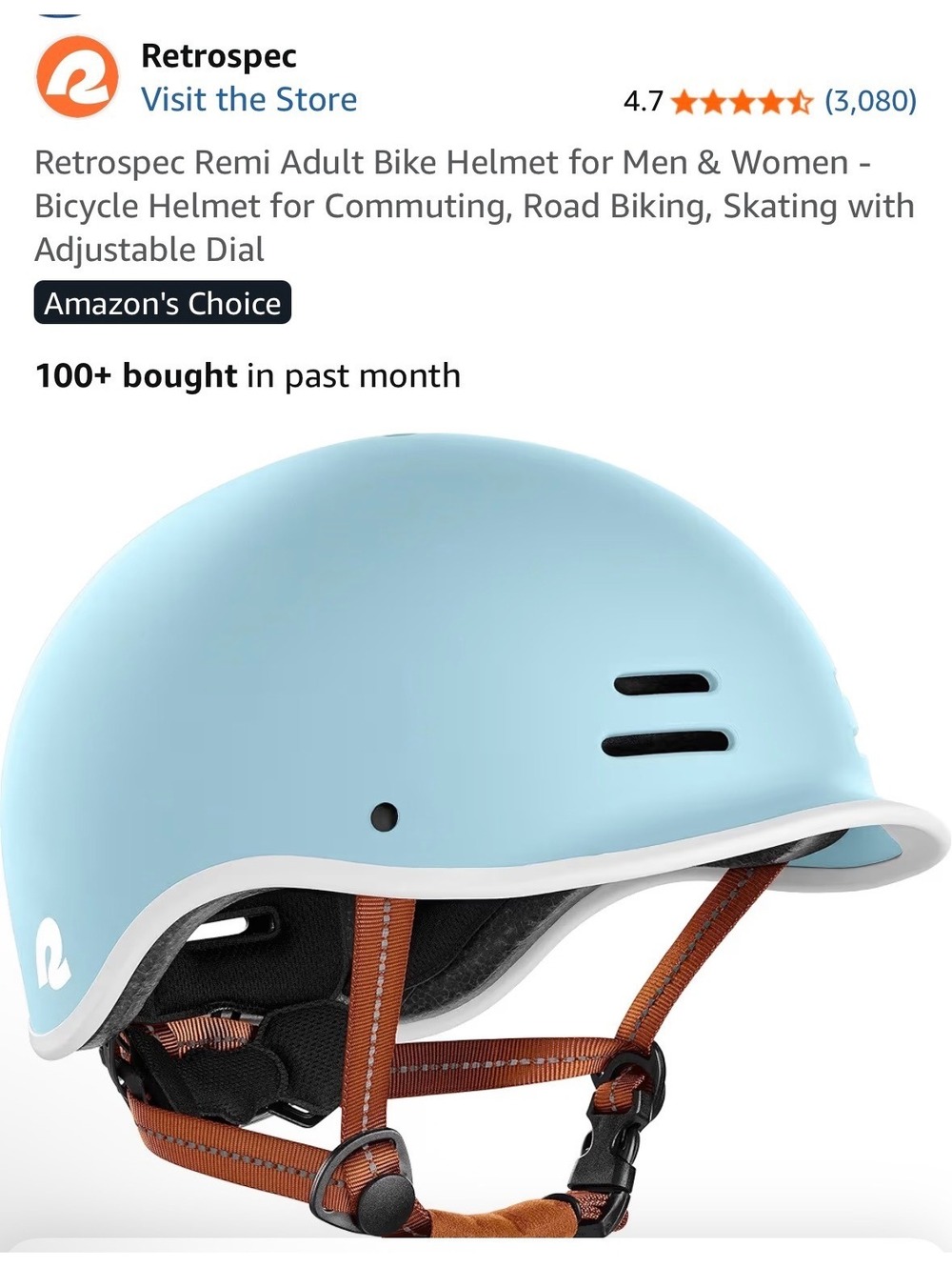 Retrospec Remi Adult Bike Helmet for Men & Women - Light Blue, SMALL (54-57 CM)